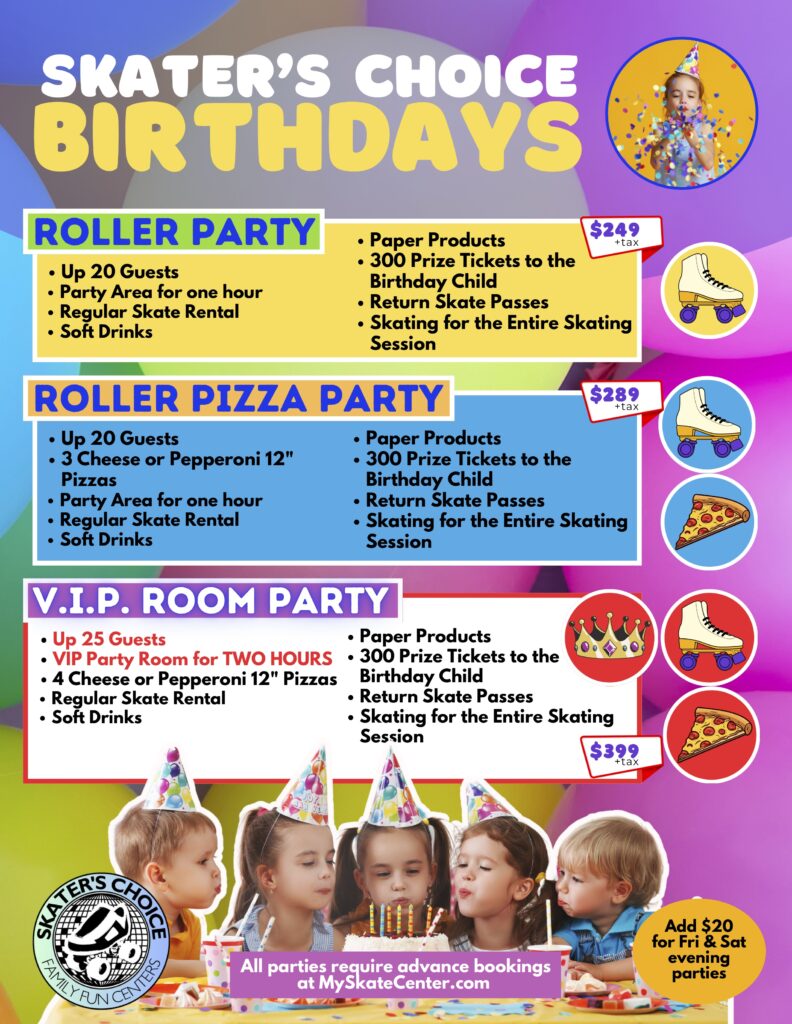 Funtime birthday flyer fall 2024